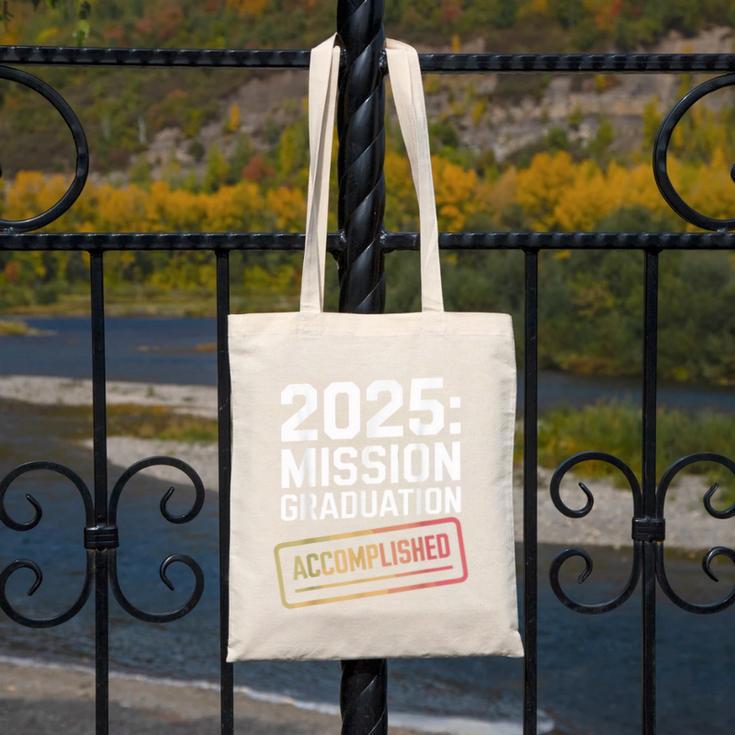 Mission Graduation Accomplished For Class Of 2025 Canvas Tote Bag
