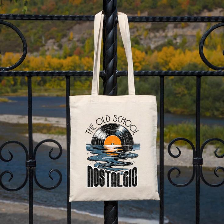 Music Old School Nostalgia Record Canvas Tote Bag Music Old School Nostalgia Record Canvas Tote Bag