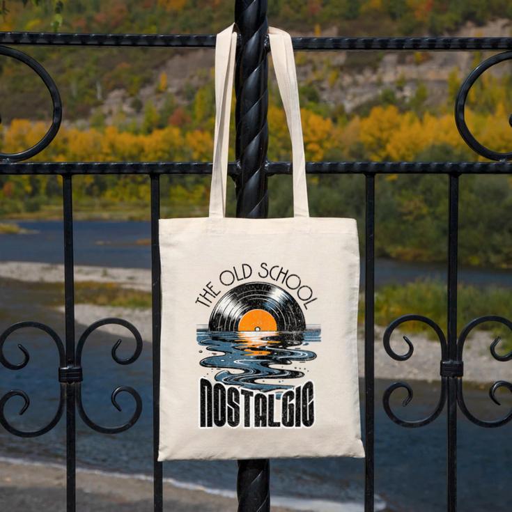 Music Old School Nostalgia Record Canvas Tote Bag