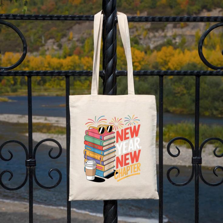 New Year New Chapter Book Lover Reader Canvas Tote Bag