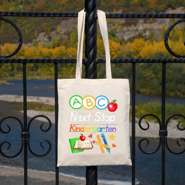 Next Stop Kindergarten Preschool Graduation 2025 Boy Girl Canvas Tote Bag