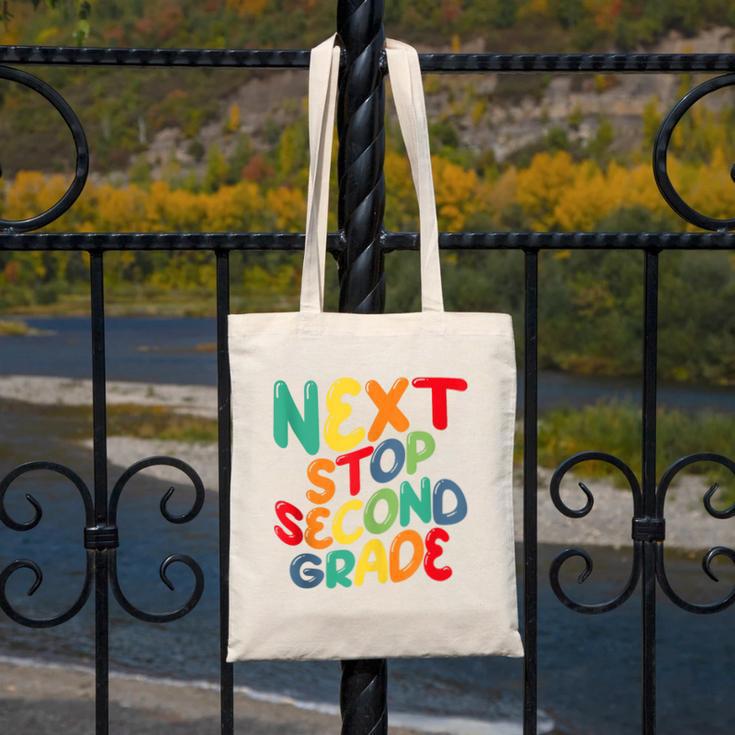 Next Stop Second Grade 1st Grade Graduation Day Kids Canvas Tote Bag