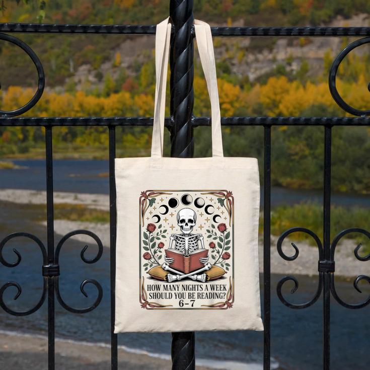 How Many Nights Reading Meme 6 7 Book Lover Canvas Tote Bag How Many Nights Reading Meme 6 7 Book Lover Canvas Tote Bag