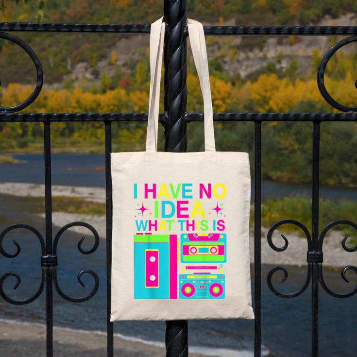 I Have No Idea What This Is Retro 70's 80's 90's Nostalgia Canvas Tote Bag