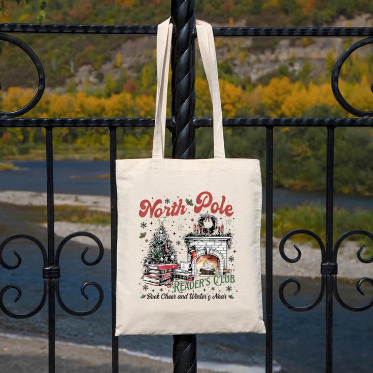 North Pole Book Club Book Lover Bookish Bookworm Christmas Canvas Tote Bag North Pole Book Club Book Lover Bookish Bookworm Christmas Canvas Tote Bag