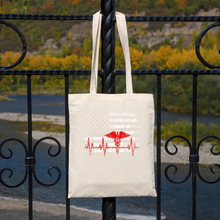 Nurse 2018 American Flag Tee Nursing School Graduation Canvas Tote Bag