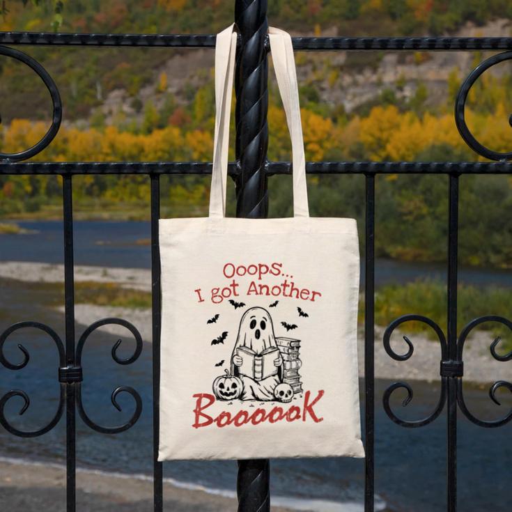 Oops I Got Another Book Boo Ghost Read Book Canvas Tote Bag Oops I Got Another Book Boo Ghost Read Book Canvas Tote Bag