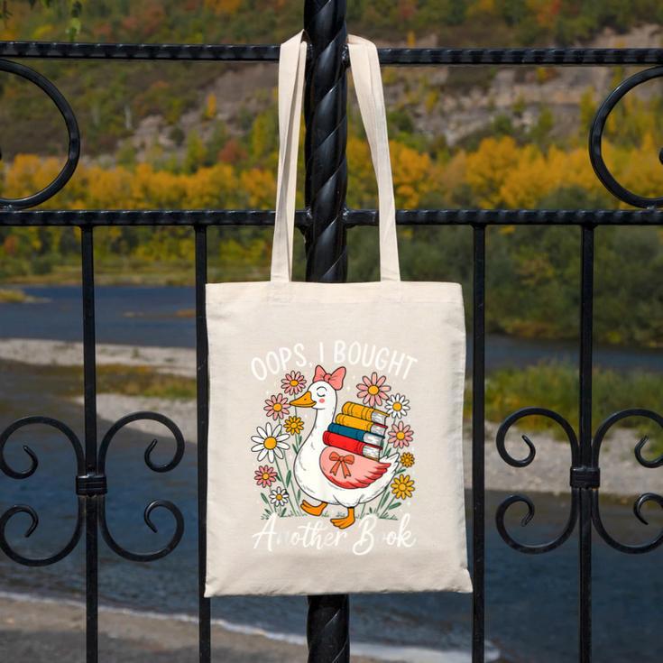 Oops I Bought Another Book Goose Reader Canvas Tote Bag