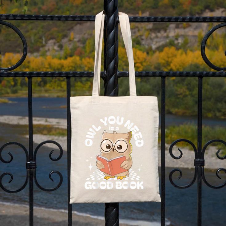 Owl You Need Is A Good Book Teacher Librarian Reading Canvas Tote Bag