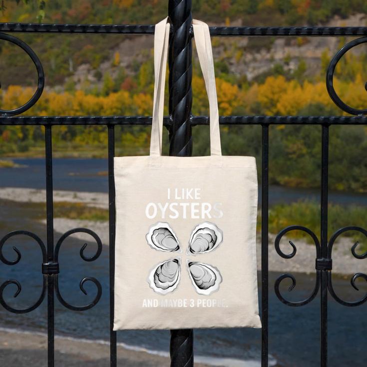 I Like Oysters And Maybe Three People Saying Introvert Canvas Tote Bag
