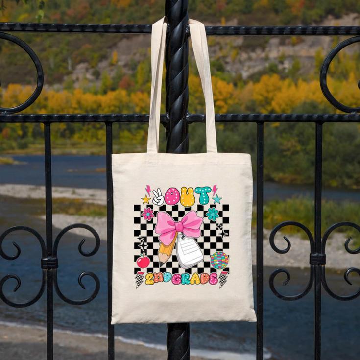 Peace Out 2nd Grade Graduation Last Day School Second Grade Canvas Tote Bag