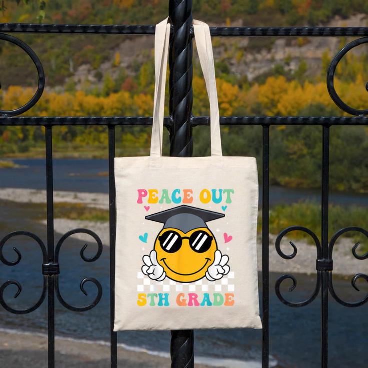 Peace Out 5th Grade Graduation Last Day Of School Canvas Tote Bag