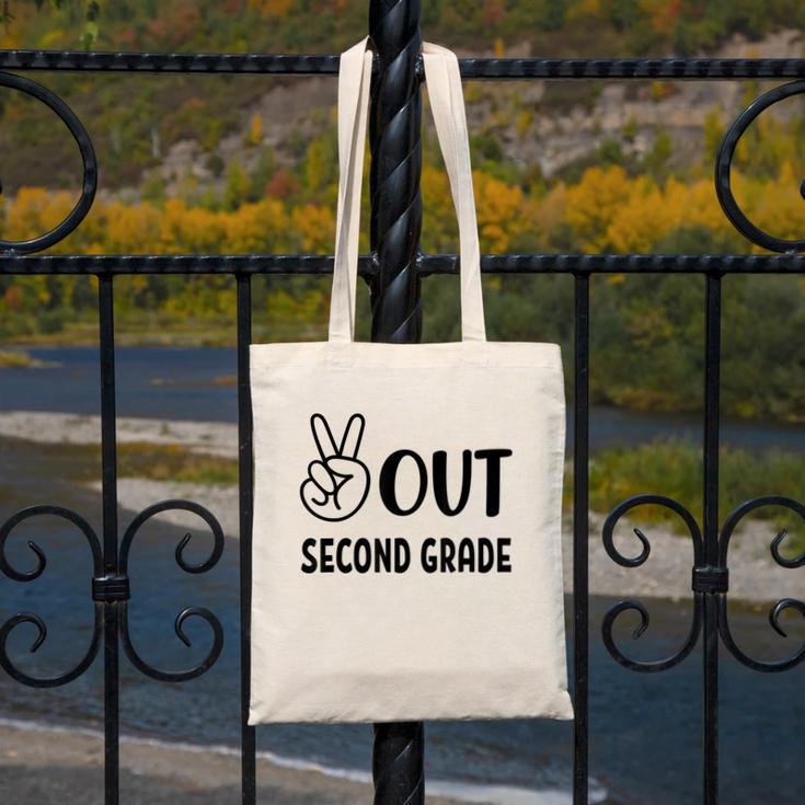 Peace Out Second Grade Last Day Of School Graduation Kids Canvas Tote Bag