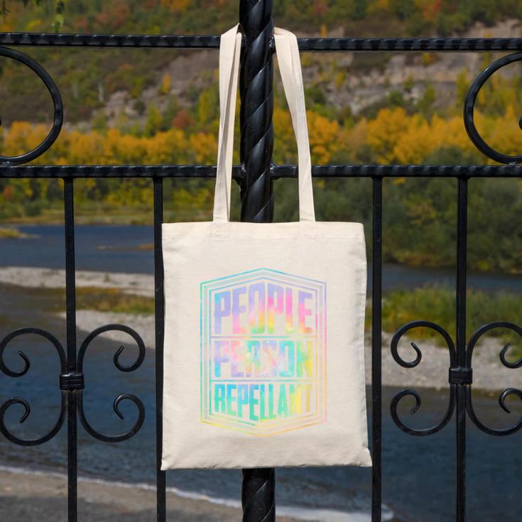 People Person Repellant Antisocial Introvert Canvas Tote Bag