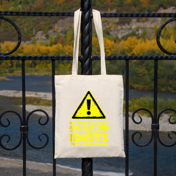 My People Skills Are Just Fine Sarcastic Introvert Canvas Tote Bag