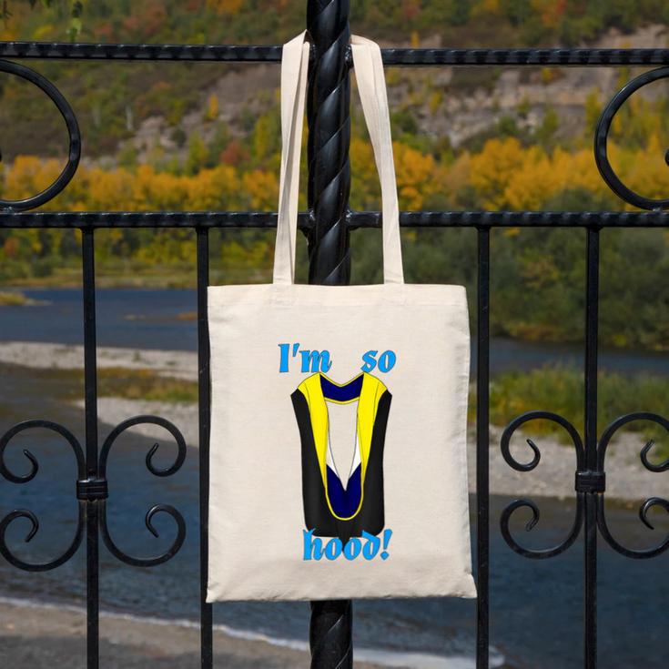 PhD Hood Graduation Shirt Doctorate Degree Doctoral Canvas Tote Bag