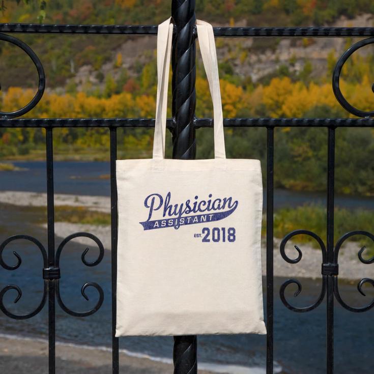 Physician Assistant Graduation Est 2018 Shirt Canvas Tote Bag