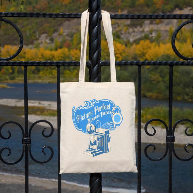 Picture Perfect Memories Forever Vintage Camera Nostalgia Canvas Tote Bag