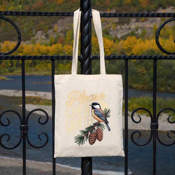 Please Chew Quieter Introverts Casual Everyday Canvas Tote Bag Please Chew Quieter Introverts Casual Everyday Canvas Tote Bag