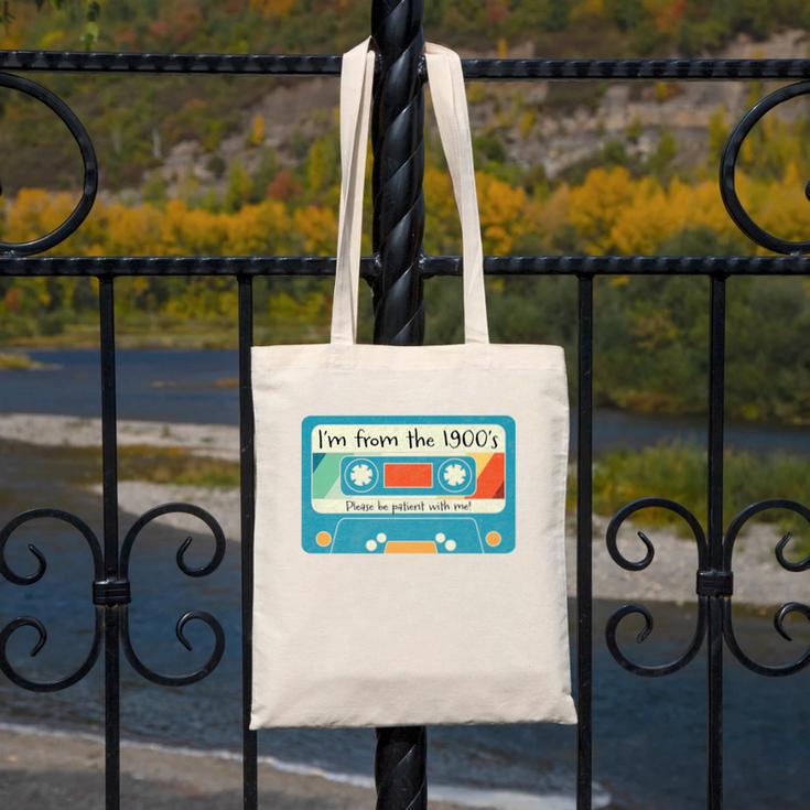 Please Be Patient With Me I'm From The 1900s Dad Premium Canvas Tote Bag