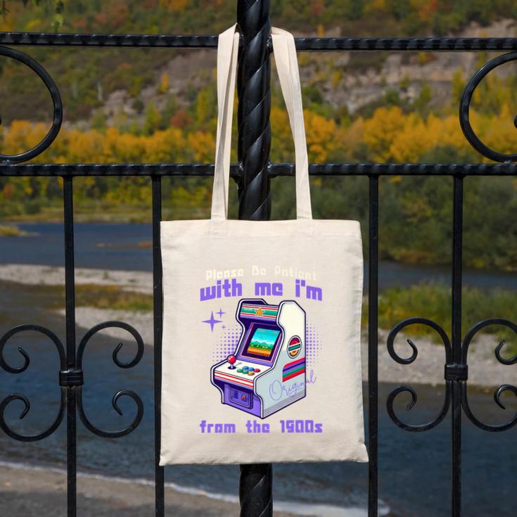 Please Be Patient With Me I'm From The 1900s Gamer Gaming Premium Canvas Tote Bag Please Be Patient With Me I'm From The 1900s Gamer Gaming Premium Canvas Tote Bag