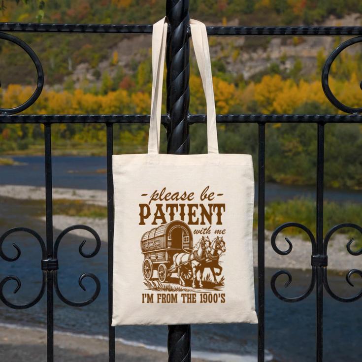 Please Be Patient With Me I'm From The 1900s Grandpa Premium Canvas Tote Bag