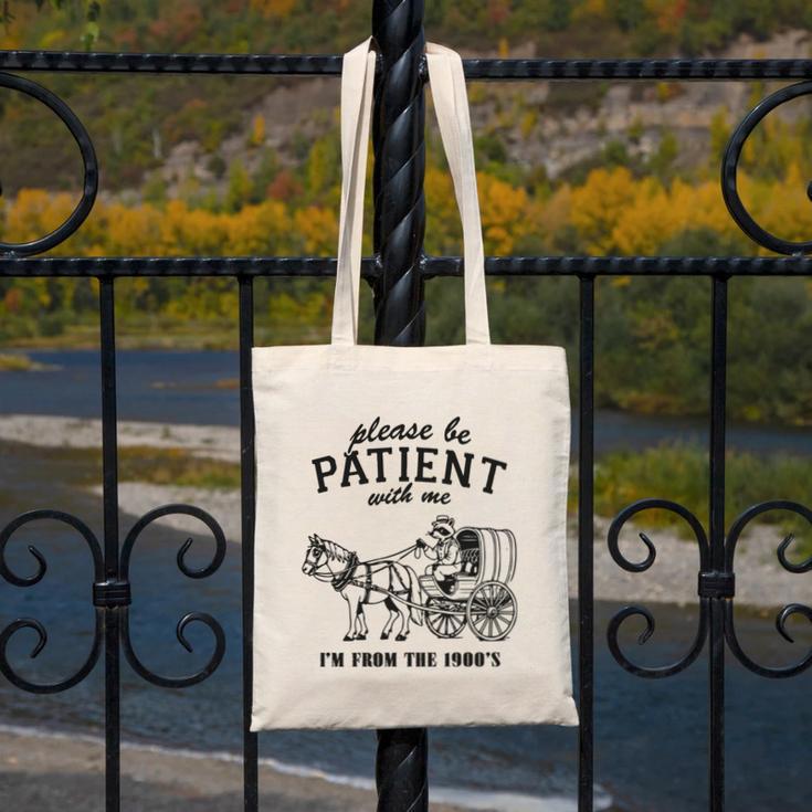 Please Be Patient I'm From The 1900s Raccoon Lover Canvas Tote Bag