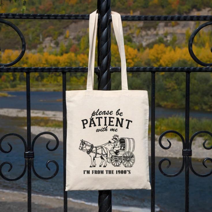 Please Be Patient I'm From The 1900s Raccoon Lover Premium Canvas Tote Bag