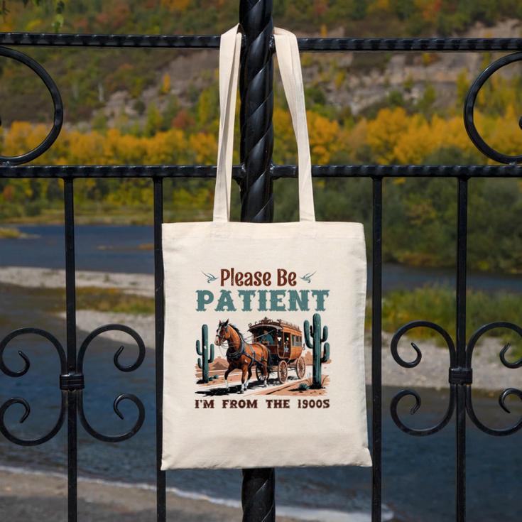Please Be Patient I'm From The 1900s Stagecoach Western Vint Premium Tri-Blend Canvas Tote Bag
