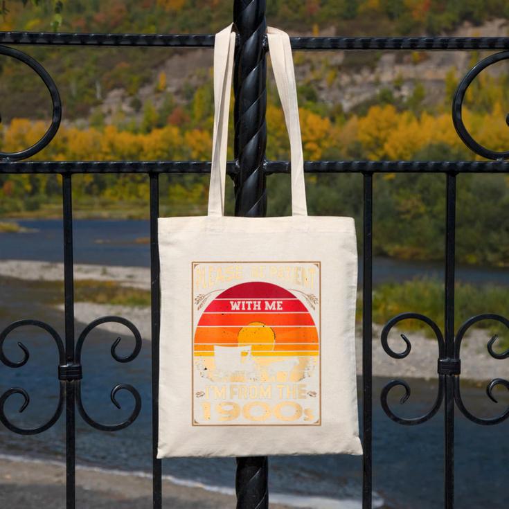 Please Be Patient I'm From The 1900s Sunset Vintage Wagon Canvas Tote Bag Please Be Patient I'm From The 1900s Sunset Vintage Wagon Canvas Tote Bag