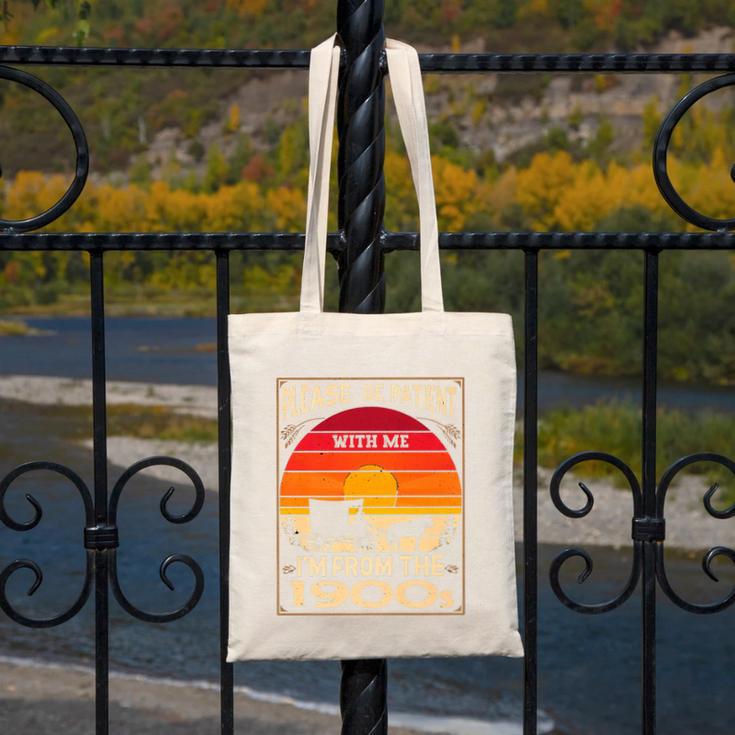 Please Be Patient I'm From The 1900s Sunset Vintage Wagon Premium Canvas Tote Bag Please Be Patient I'm From The 1900s Sunset Vintage Wagon Premium Canvas Tote Bag