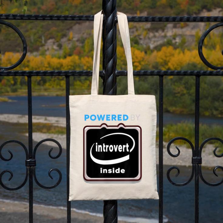 Powered By Introvert Inside Embrace Your Quiet Strength Canvas Tote Bag Powered By Introvert Inside Embrace Your Quiet Strength Canvas Tote Bag