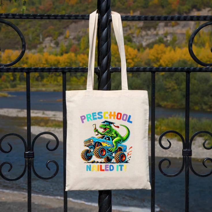Preschool Graduation Monster Truck Dinosaur Boys Dino Tee Canvas Tote Bag