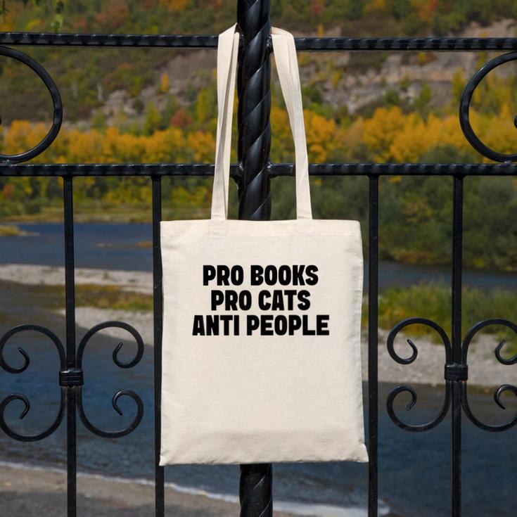PRO Books PRO Cats Anti People Canvas Tote Bag PRO Books PRO Cats Anti People Canvas Tote Bag