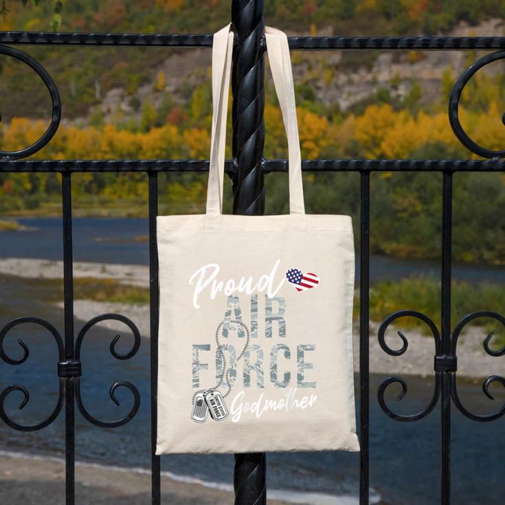 Proud Air Force Godmother US Air Force Graduation Godmother Canvas Tote Bag