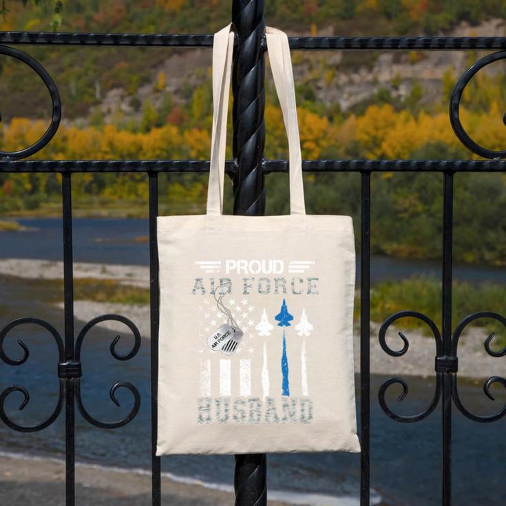Proud Air Force Husband US Air Force Graduation Husband Canvas Tote Bag