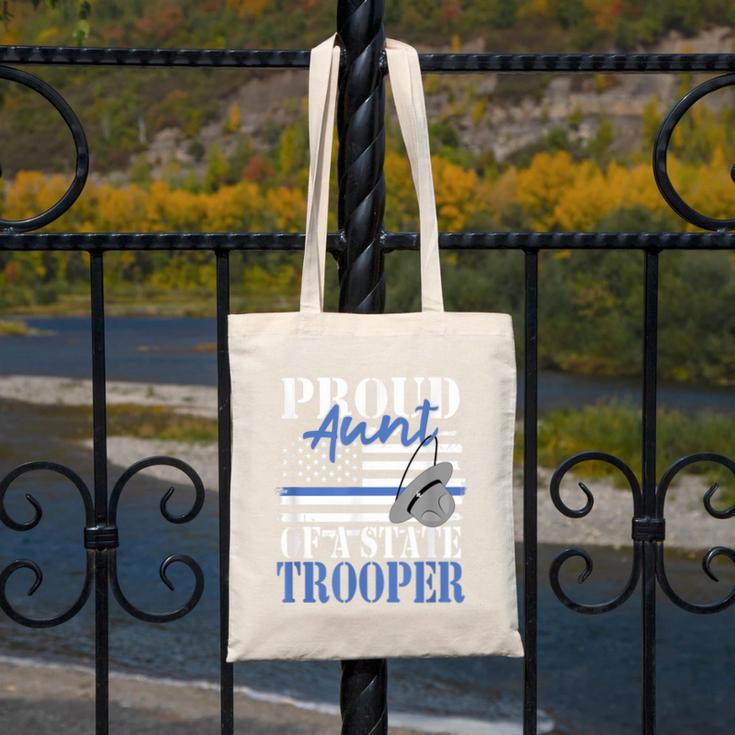 Proud Aunt Of a State Trooper Police Officer Graduation Canvas Tote Bag