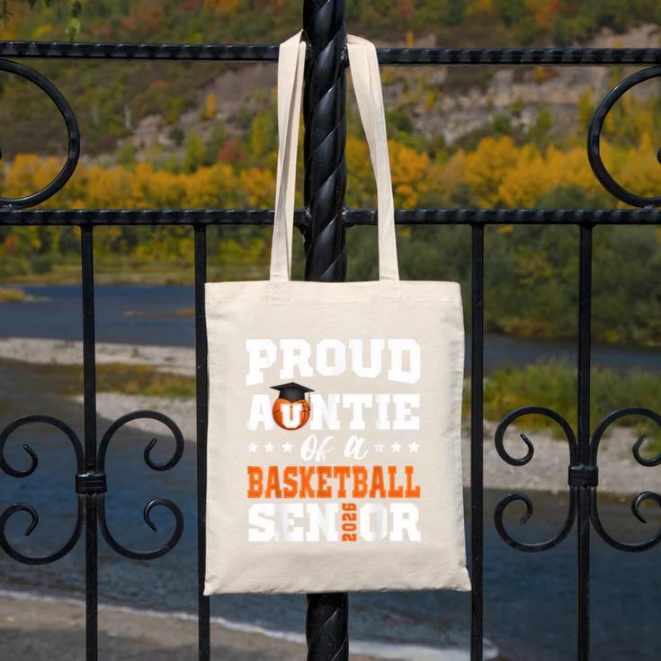 Proud Auntie Of a Basketball Senior 2026 Graduation Gifts Canvas Tote Bag