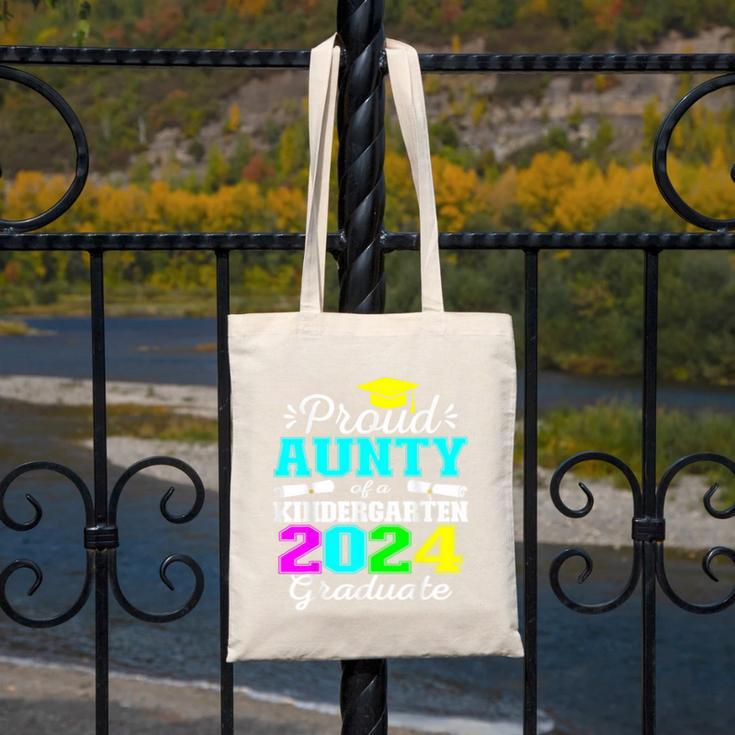 Proud Aunty Of Kindergarten Graduate 2024 Graduation Aunty Canvas Tote Bag