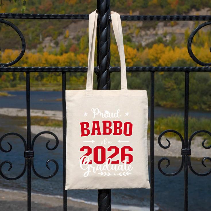 Proud Babbo Of a Class Of 2026 Graduate For Graduation Canvas Tote Bag