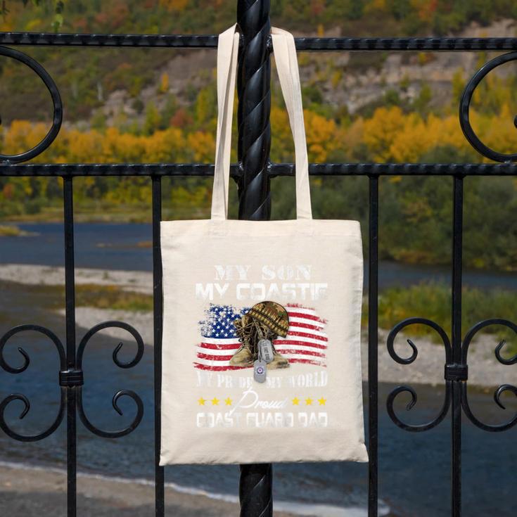 Proud Coast Guard Dad Coast Guard Graduation Dad Canvas Tote Bag