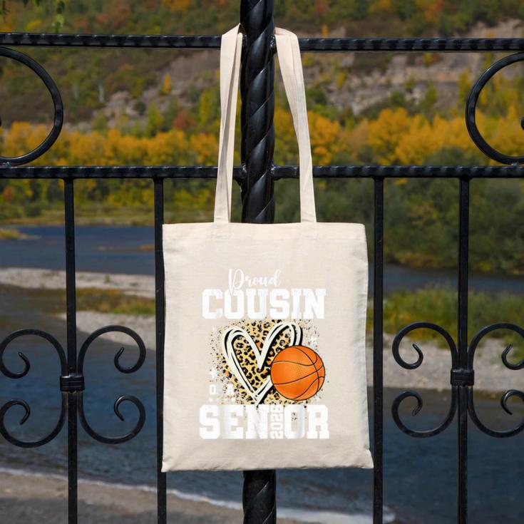 Proud Cousin Of A 2026 Senior Basketball Graduation Leopard Canvas Tote Bag