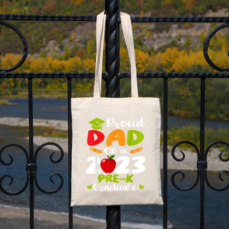 Proud Dad Of 2023 Pre K Graduate Graduation Canvas Tote Bag