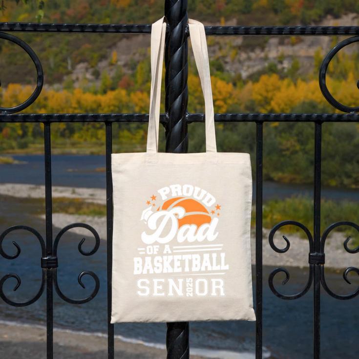 Proud Dad Of A 2025 Senior Basketball Graduation Canvas Tote Bag