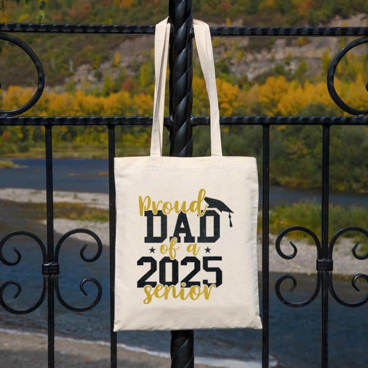 Proud Dad Of a 2025 Senior Graduation Canvas Tote Bag