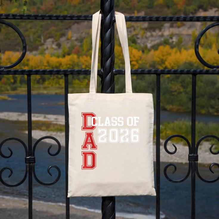 Proud Dad Of A 2026 Graduate Grad Senior Father Graduation Canvas Tote Bag