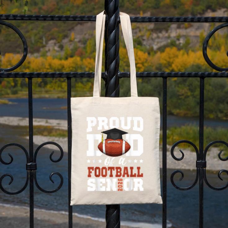 Proud Dad Of a Football Senior 2026 Graduation Canvas Tote Bag