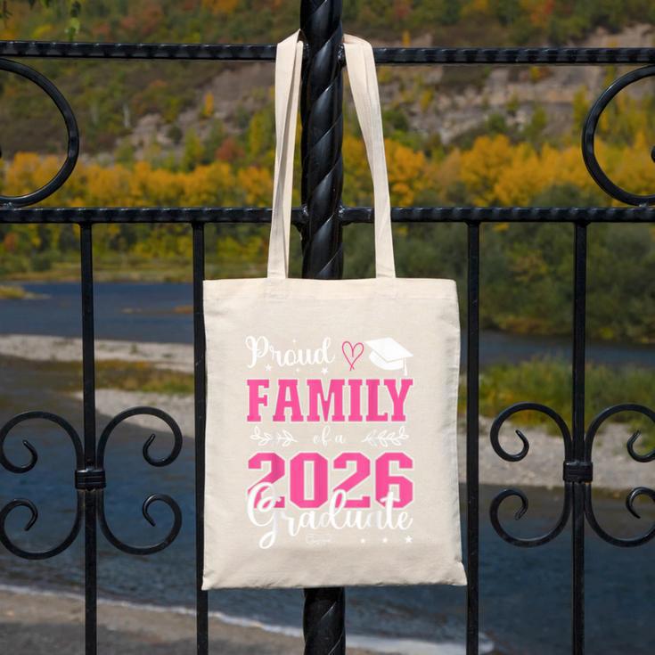 Proud Family Of a Class Of 2026 Graduate For Graduation Canvas Tote Bag
