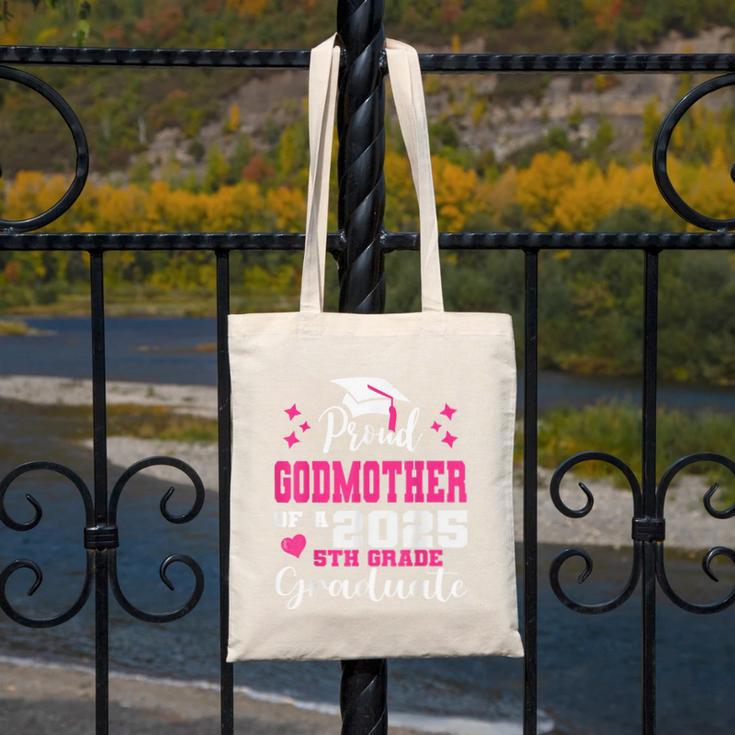 Proud Godmother Of 5th Grade Graduate 2025 Family Graduation Canvas Tote Bag