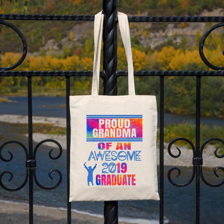 Proud Grandma Of A 2019 Graduate Senior Class Graduation Canvas Tote Bag